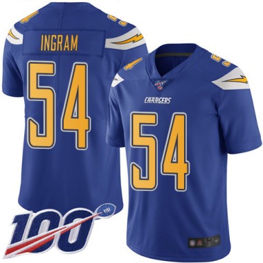 Los Angeles Chargers NFL Football Melvin Ingram Electric Blue Jersey Youth Limited  #54 100th Season Rush Vapor Untouchable